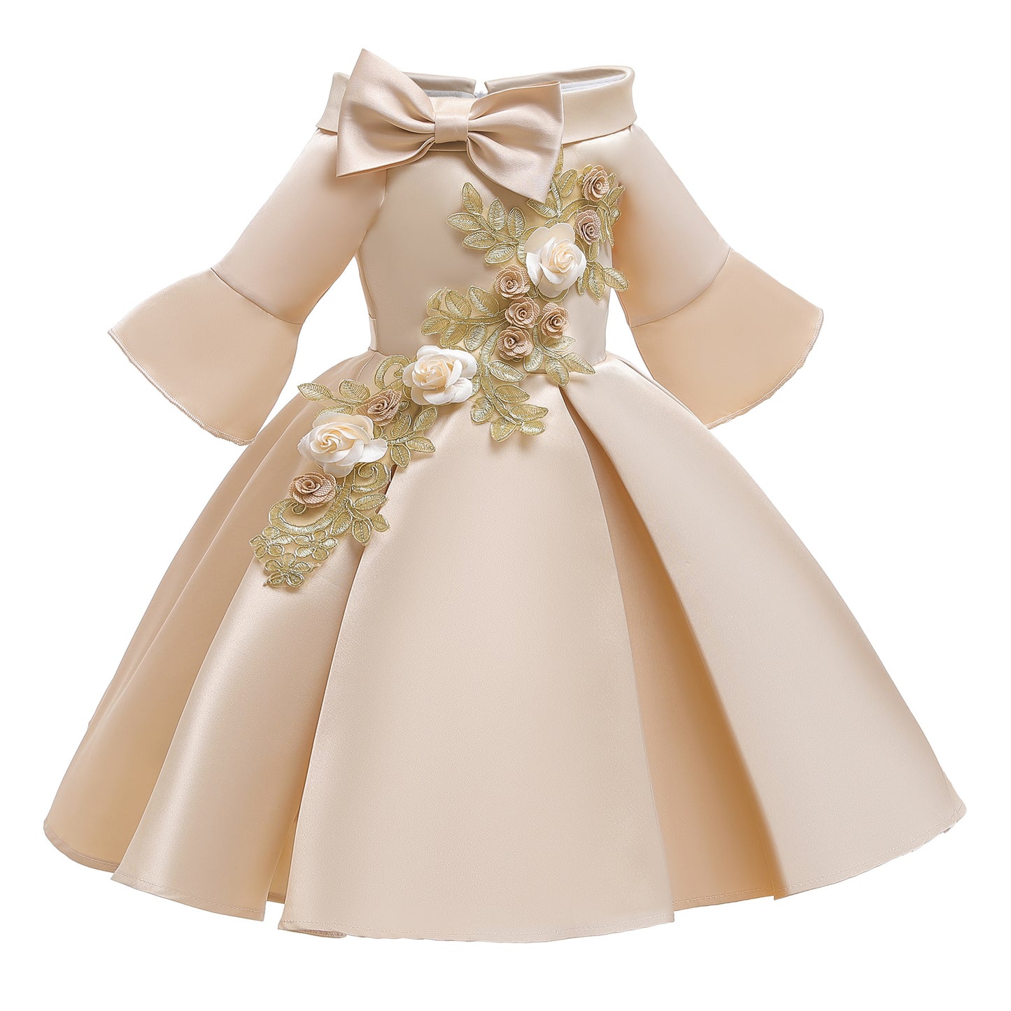 Girl's satin flower girl dress