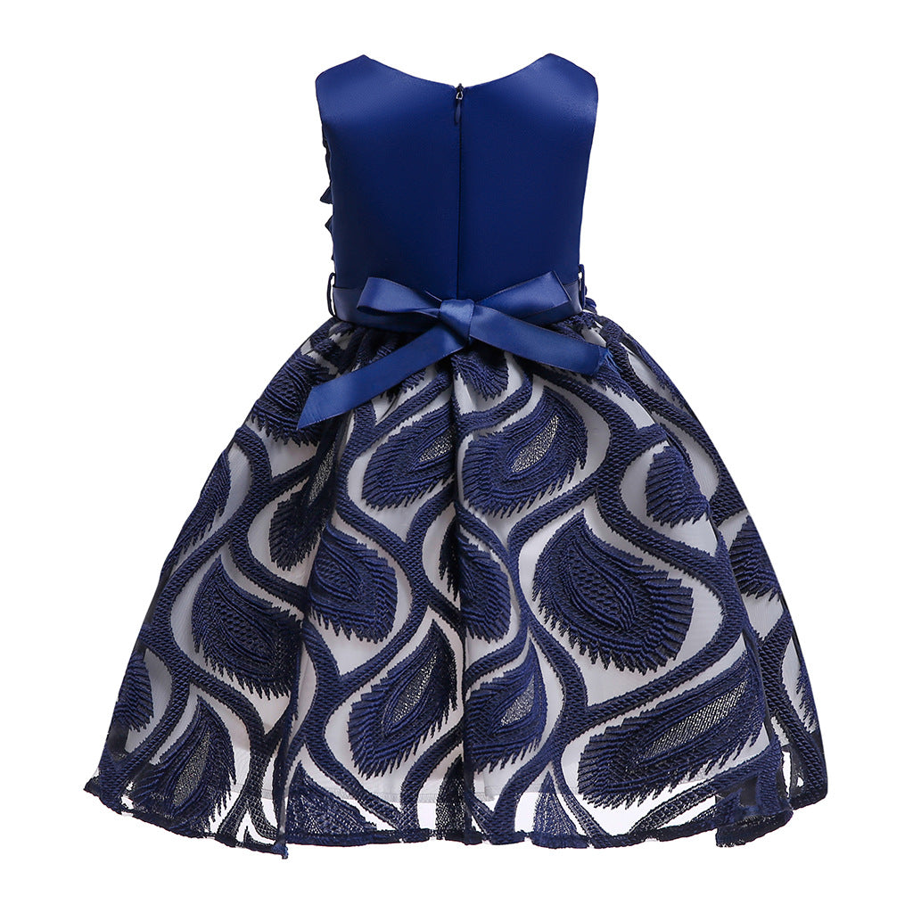Embroidered Sleeveless Princess Dress