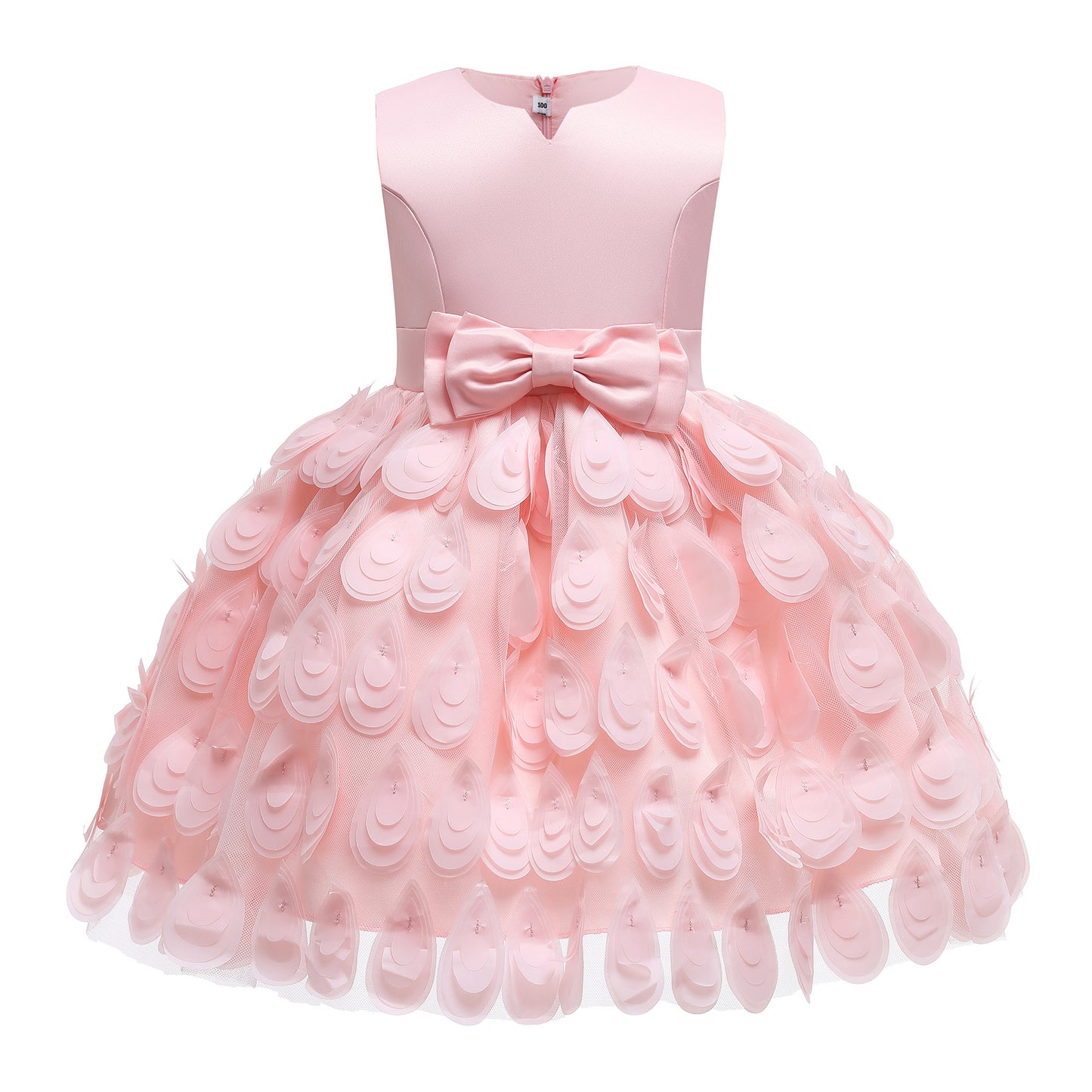 Satin dress with tear drops