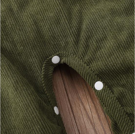Dark Green Ruffled Jumpsuit for a Baby