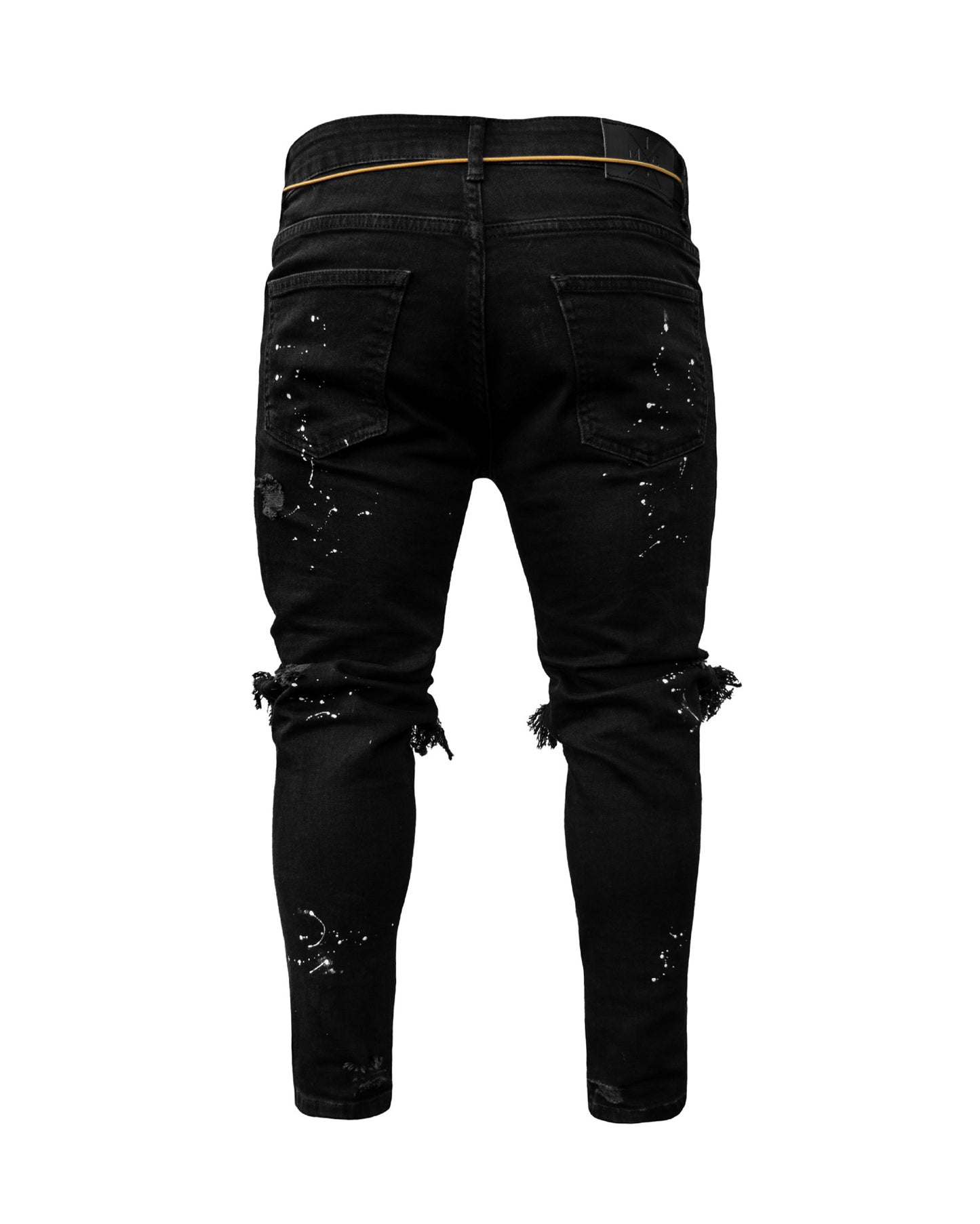 Men's Slim-fit Ripped Painted Skinny Jeans