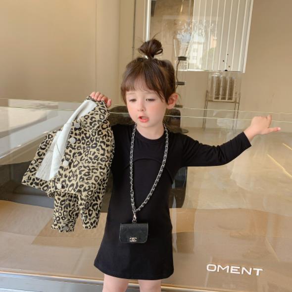Leopard Print Jacket with Black Dress
