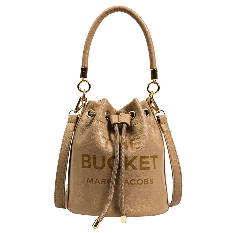 Streetwear Letter Bucket String Bucket Bag