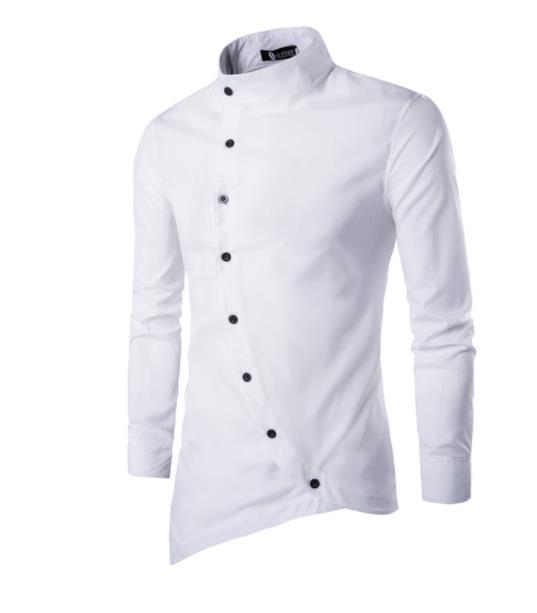 Men's Asymmetric Button Front Shirt