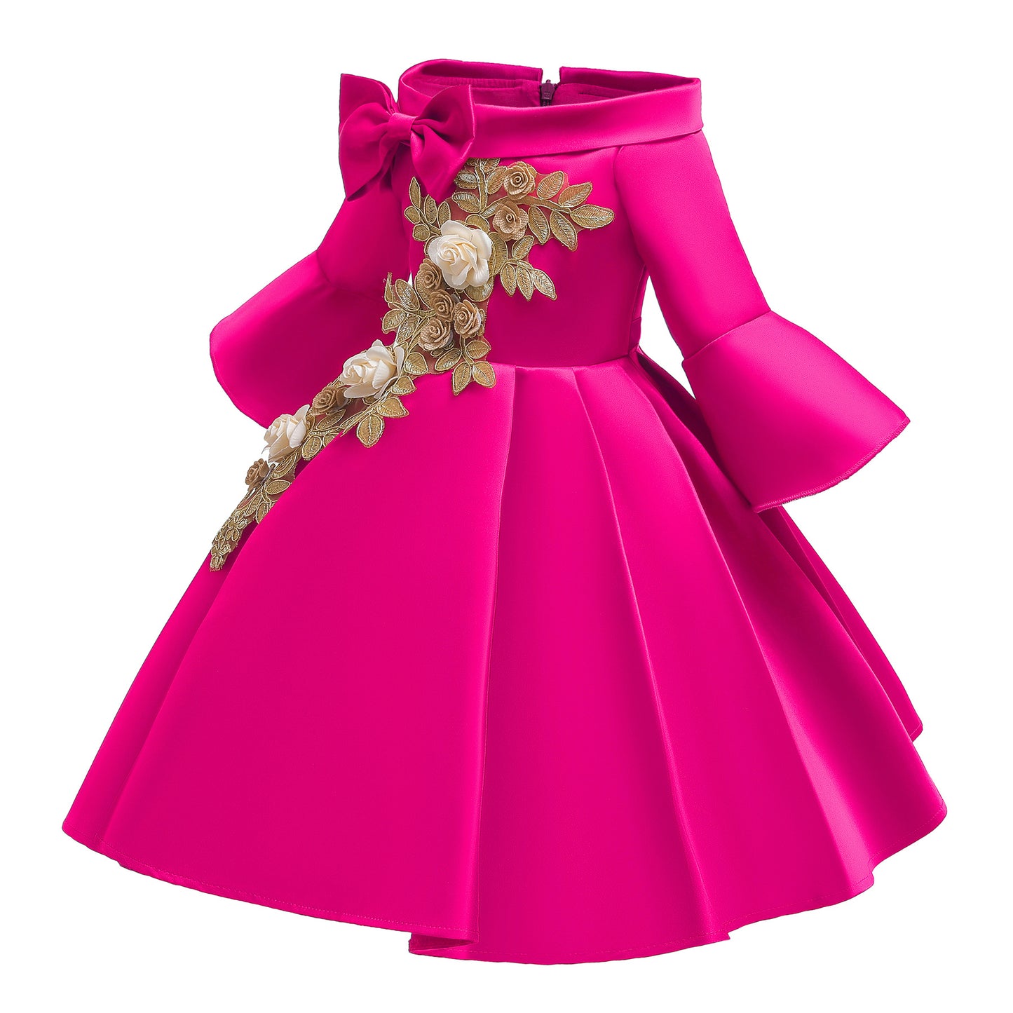 Girl's satin flower girl dress