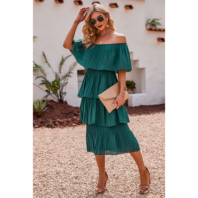 Off Shoulder Cake Dress