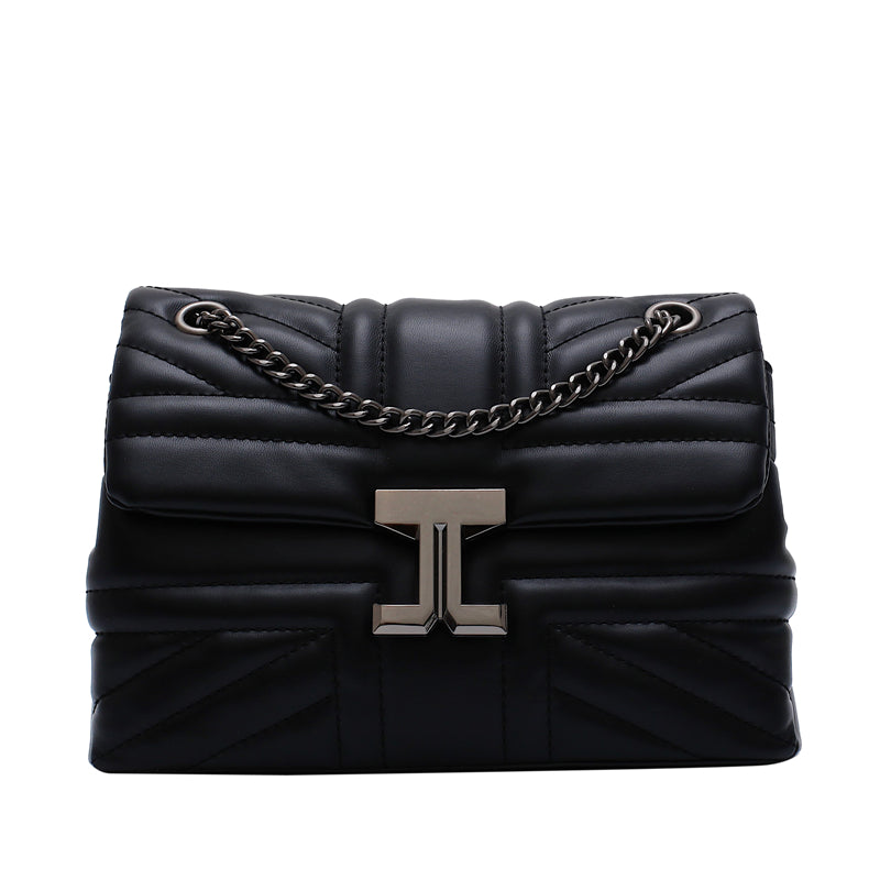 Fashion Solid Color Square Magnetic Buckle Crossbody Bag