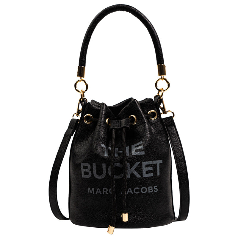 Streetwear Letter Bucket String Bucket Bag