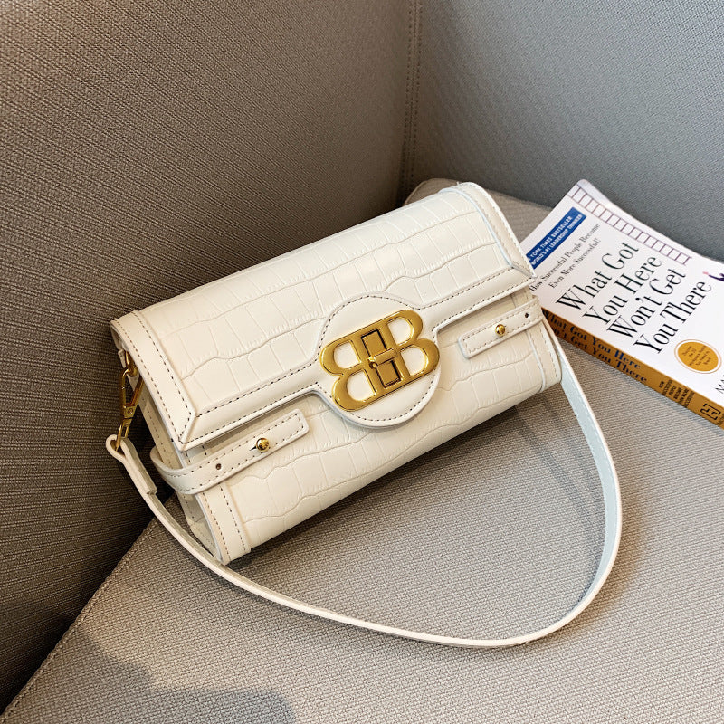 Fashion Crocodile Square Flip Cover Crossbody Bag