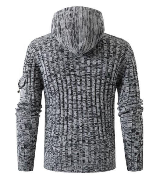 Hooded Sweater with Leather buckles