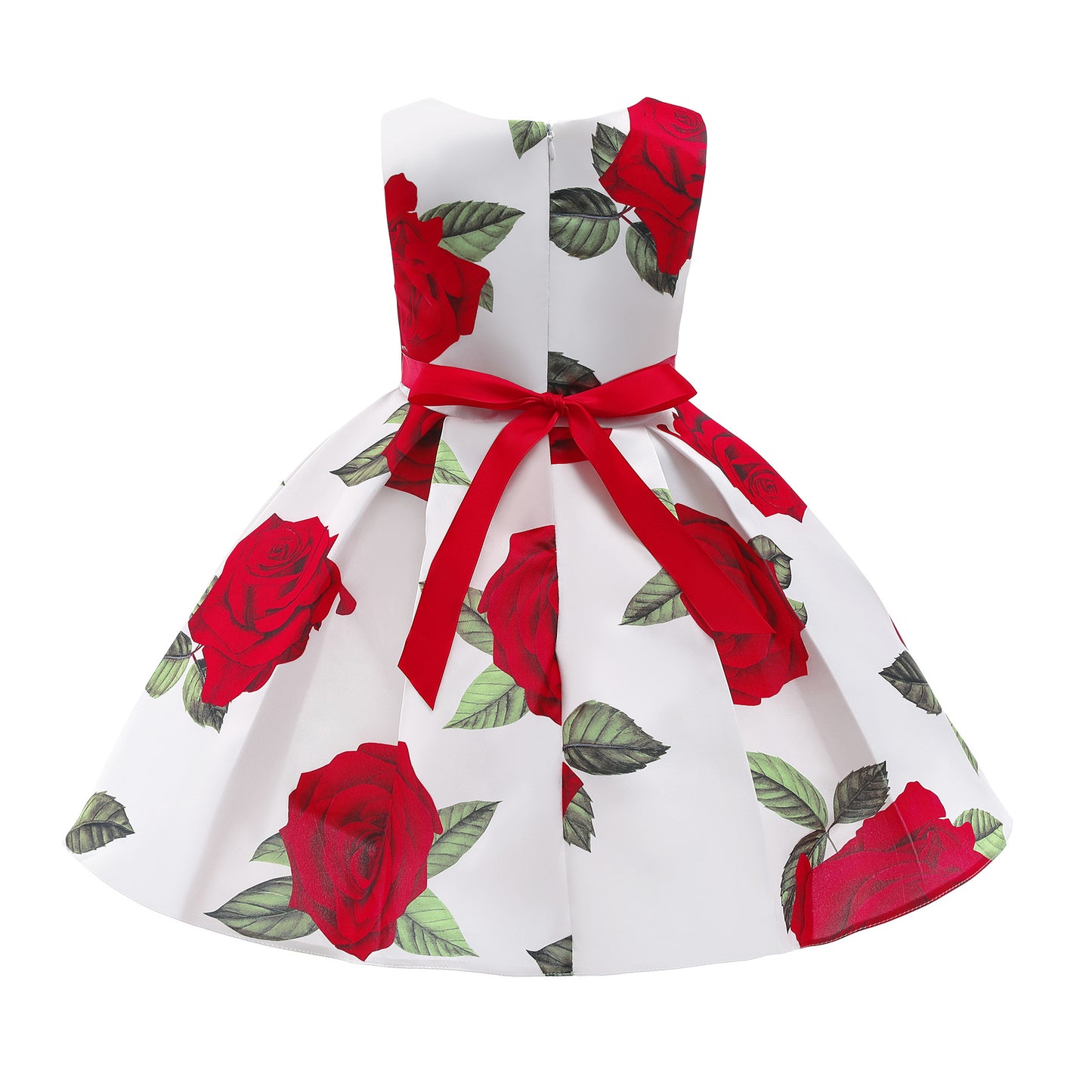 Rose print princess dress