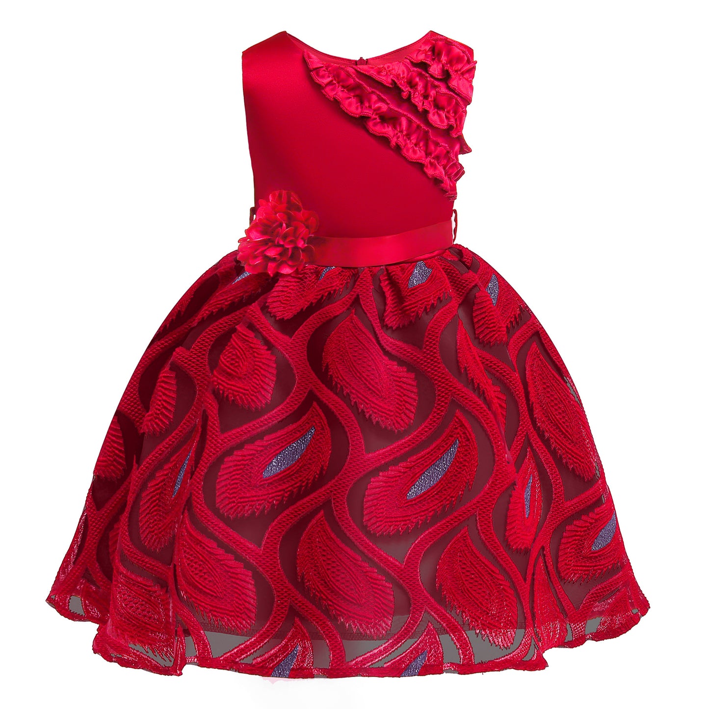 Embroidered Sleeveless Princess Dress