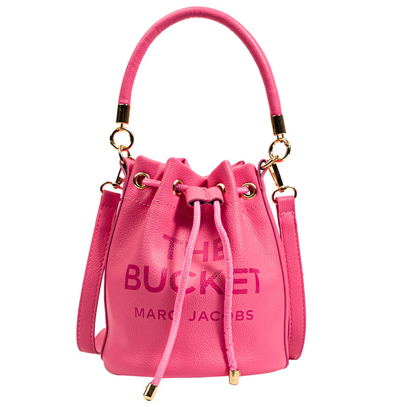 Streetwear Letter Bucket String Bucket Bag
