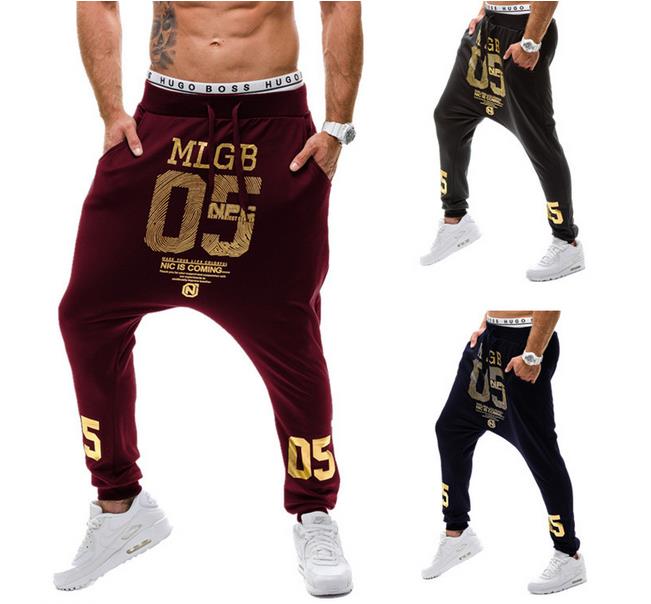 Men's Casual Low-crotch Sports Pants - Slim Leg