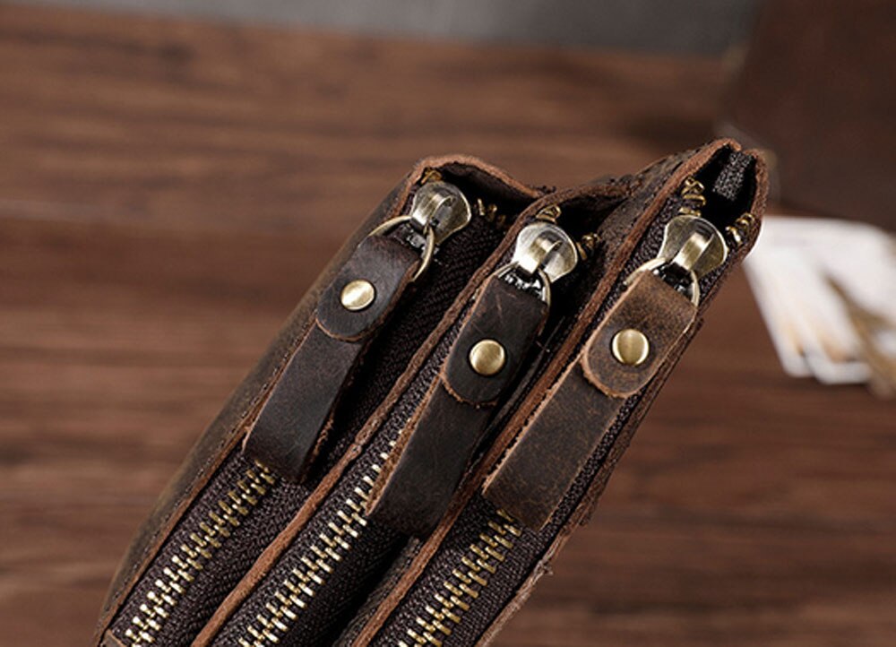 Genuine Leather Men's Fanny Pack/Cross Body Bag