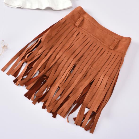 Ruched sleeves and fringed skirt