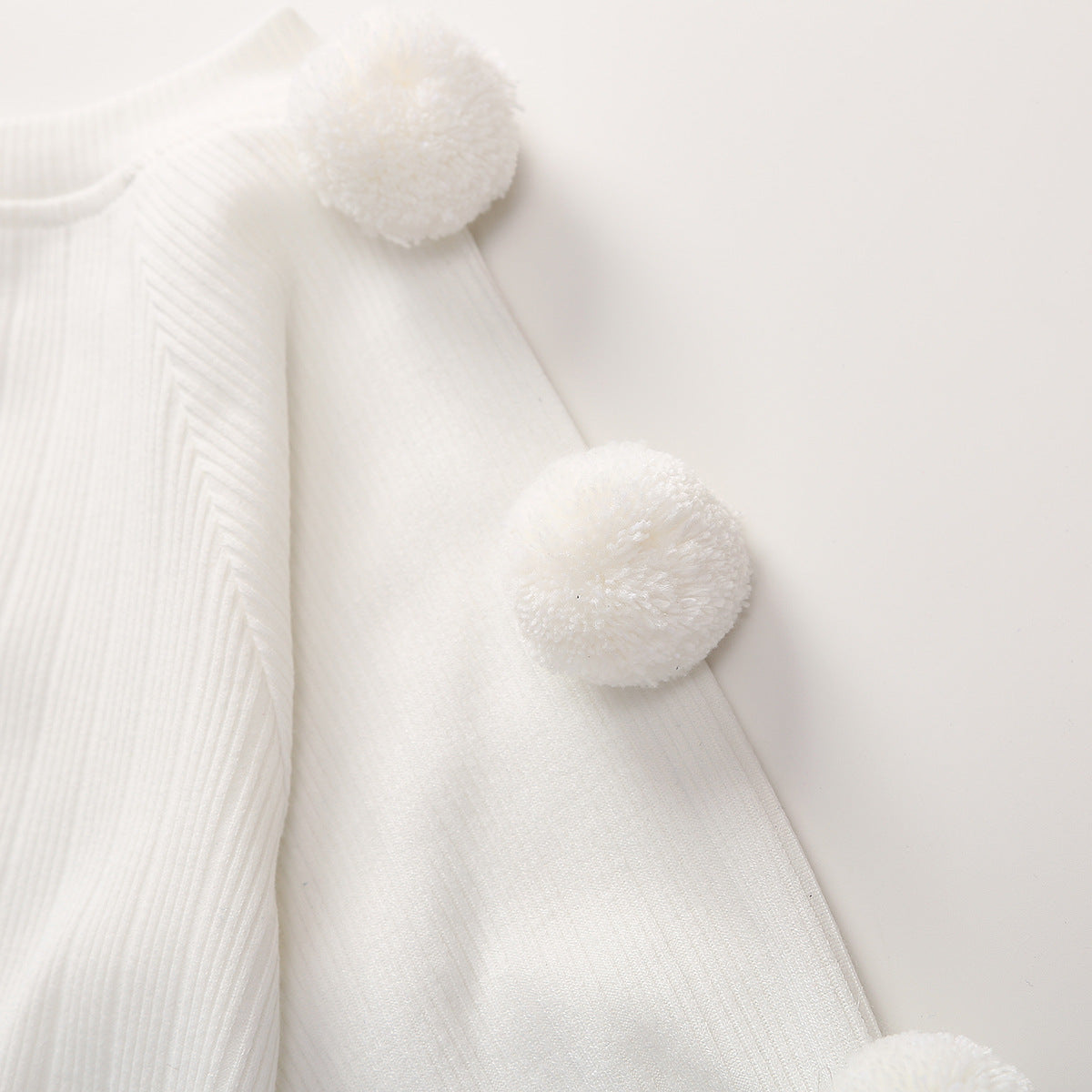 Girls' PomPom Sweater with Skirt Set