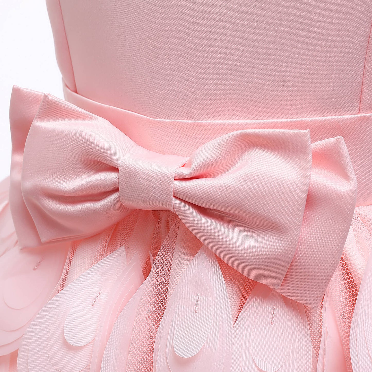 Satin dress with tear drops