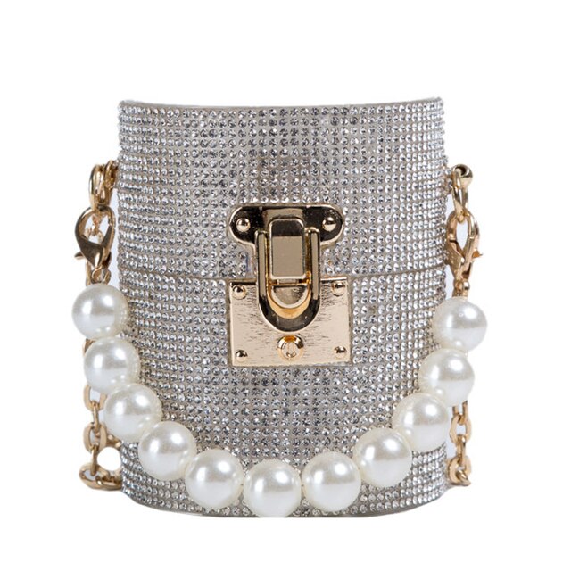 Pearl rhinestone bag