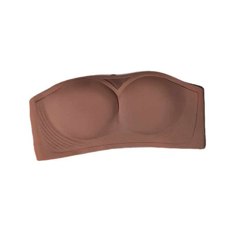 Strapless underwear women's small chest gathered non-slip tube top invisible bra no steel ring chest stickers thin seamless wrap chest