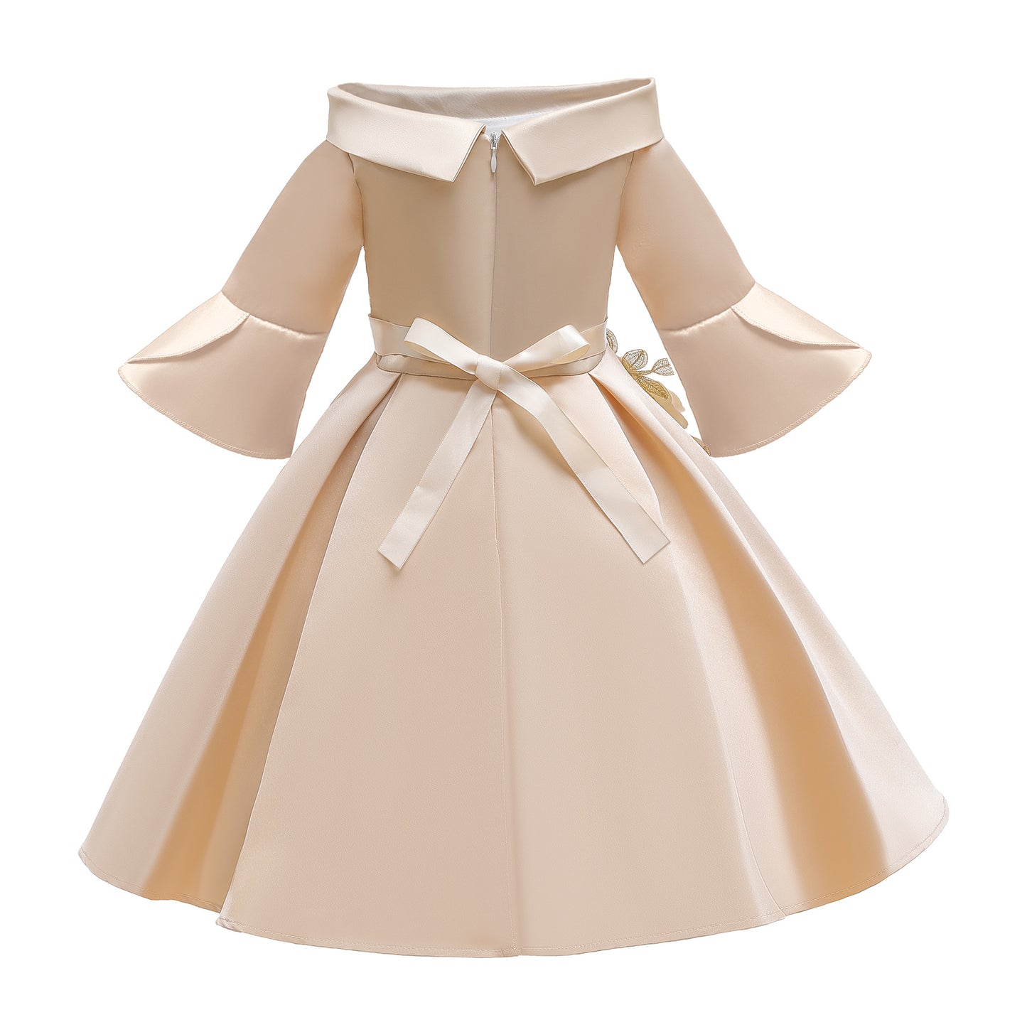 Girl's satin flower girl dress