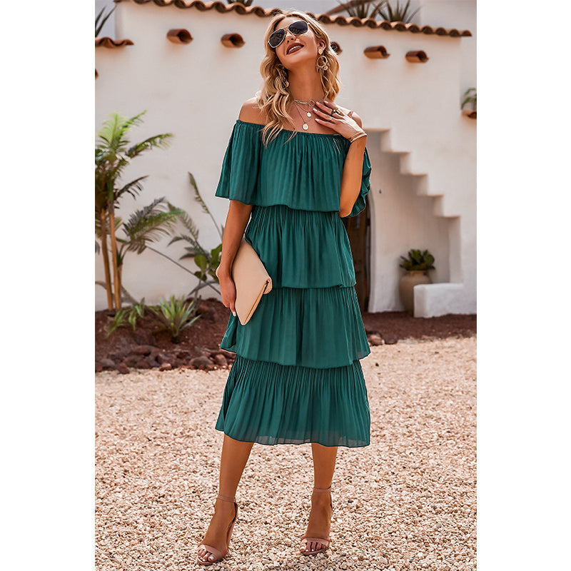 Off Shoulder Cake Dress