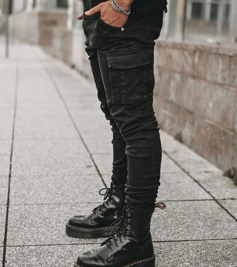 Skinny jeans with side pockets