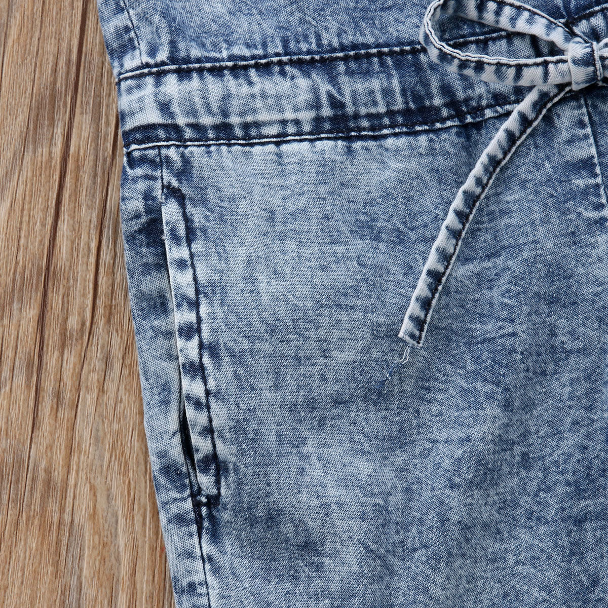 Girl's Denim Jumpsuit