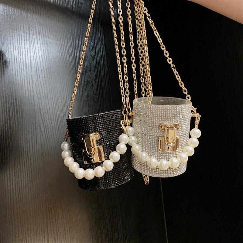 Pearl rhinestone bag