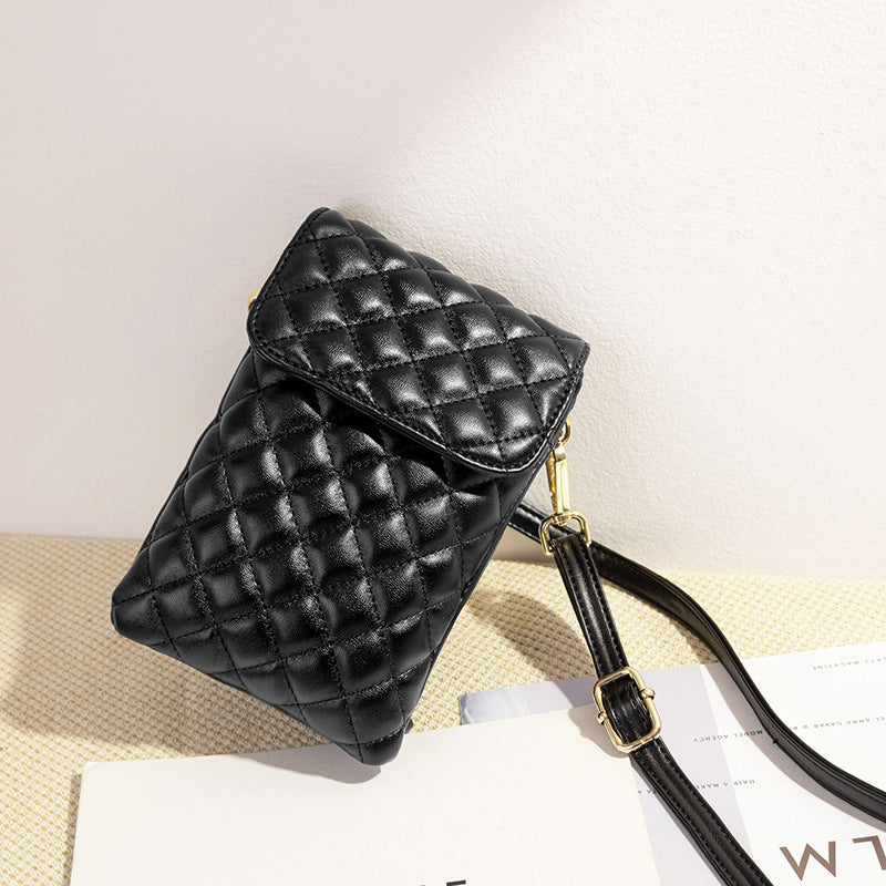 Quilted mini shoulder purse