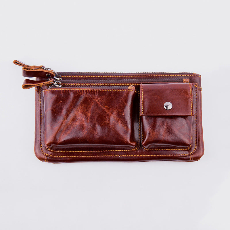 Genuine Leather Men's Fanny Pack/Cross Body Bag