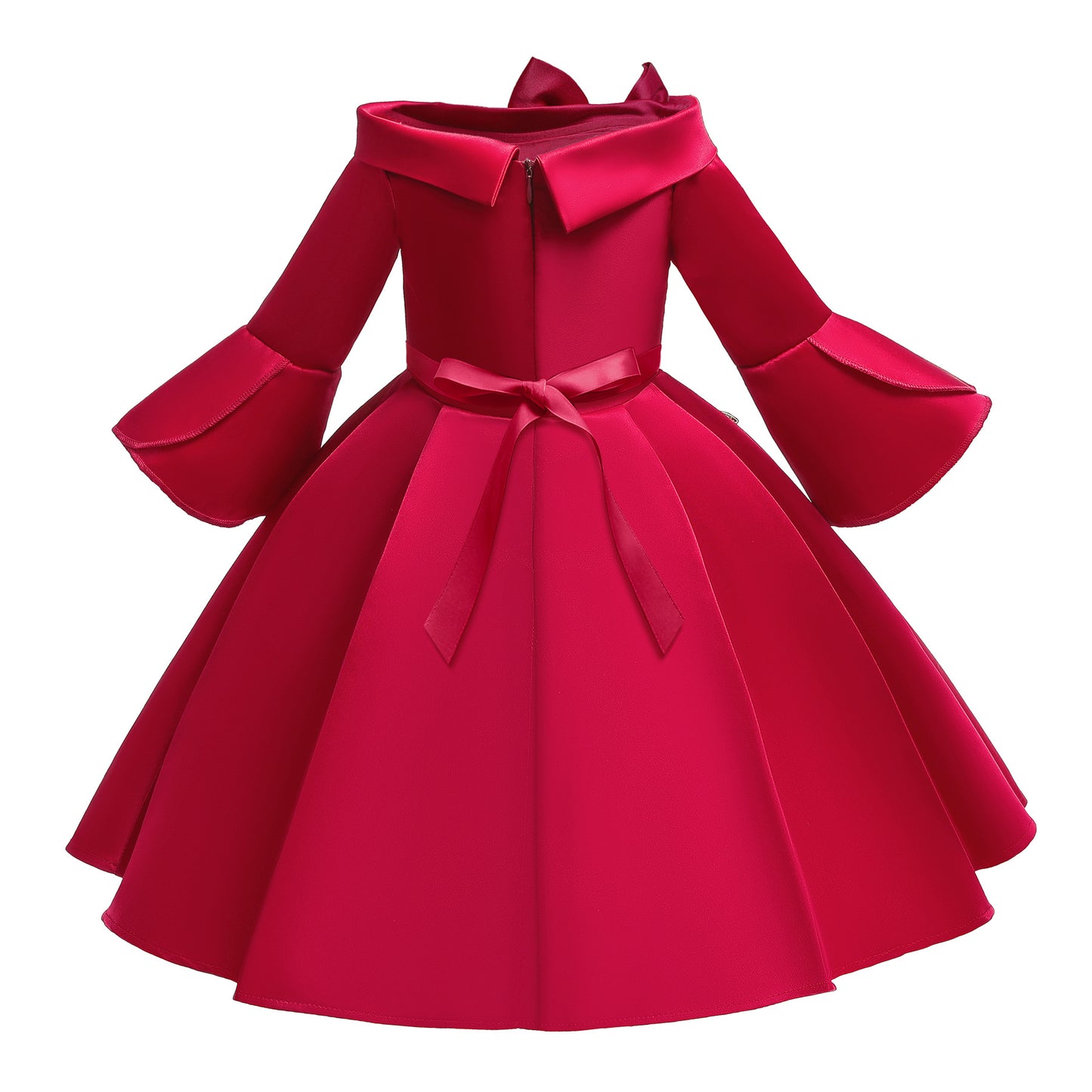 Girl's satin flower girl dress