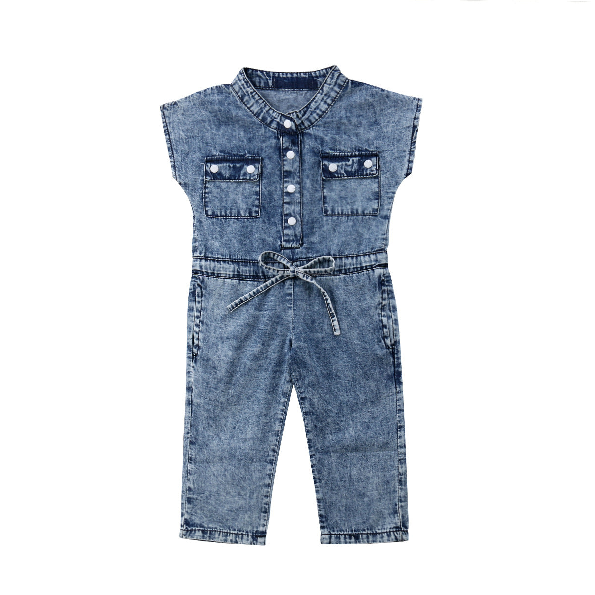 Girl's Denim Jumpsuit