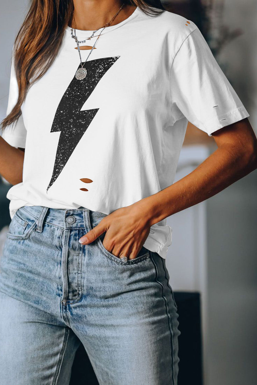 Supernova Distressed Cotton Tee