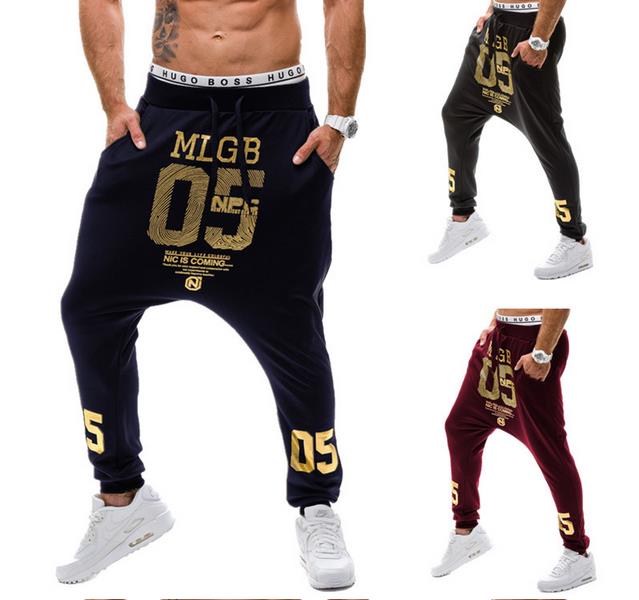 Men's Casual Low-crotch Sports Pants - Slim Leg