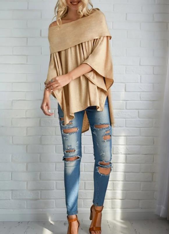 Off Shoulder High/Low Hemmed Top