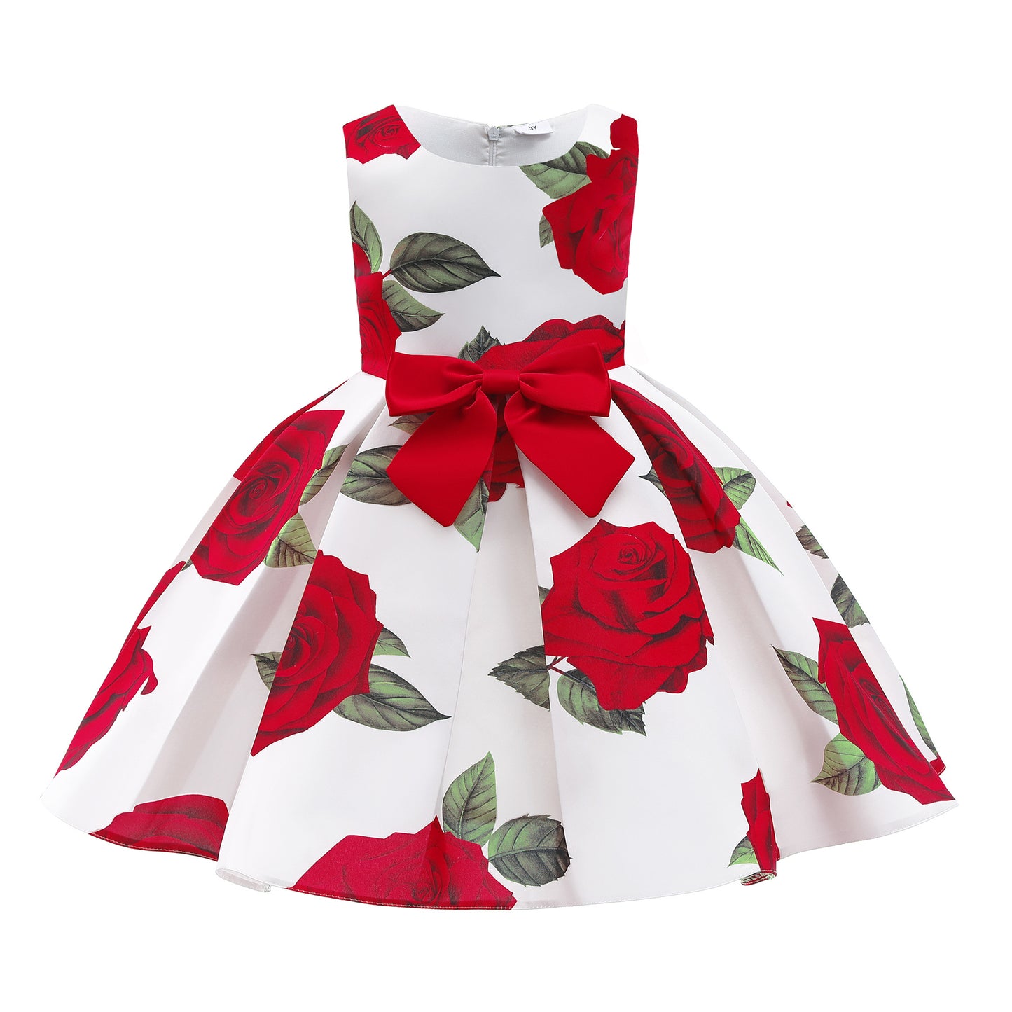 Rose print princess dress