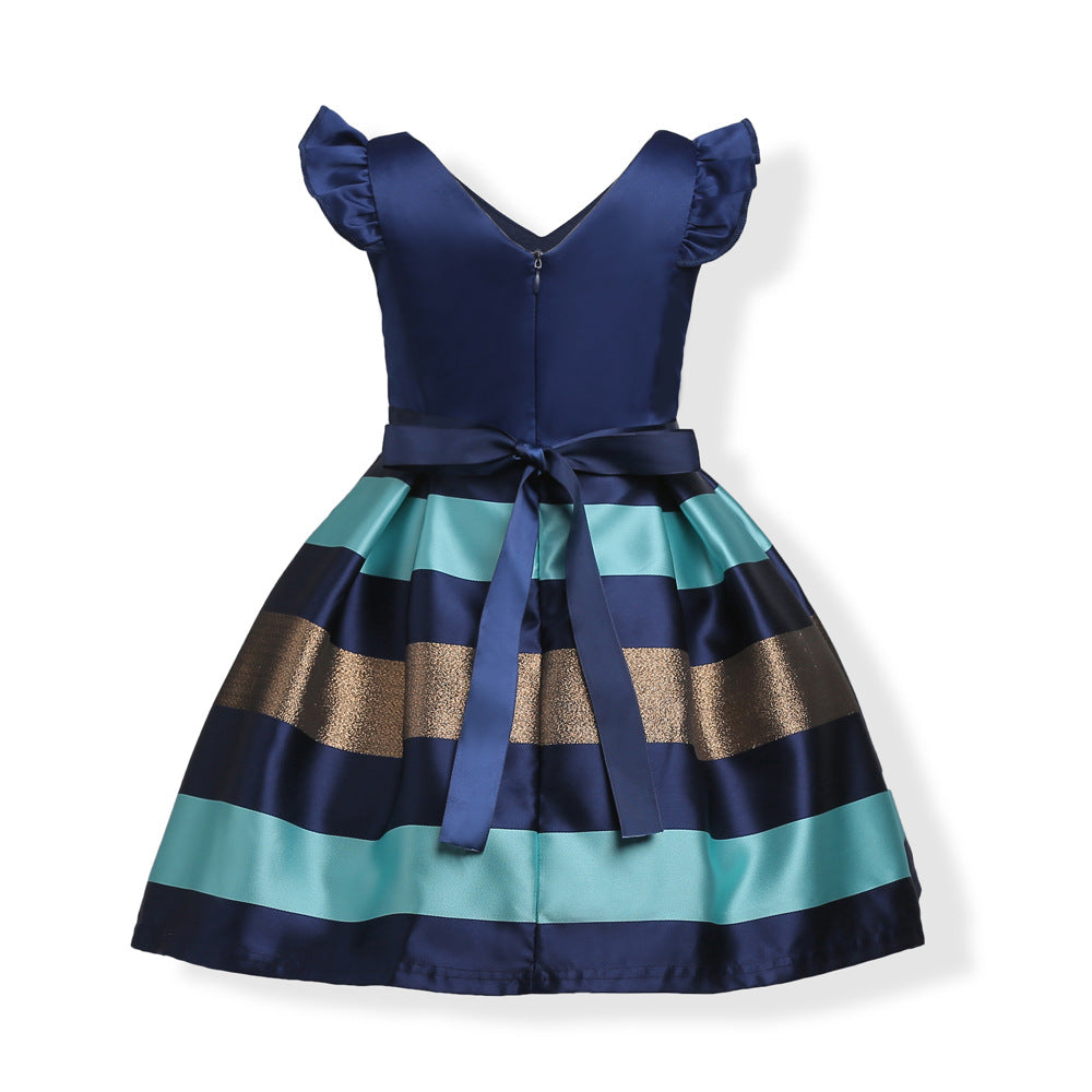 Ruffled sleeved dress