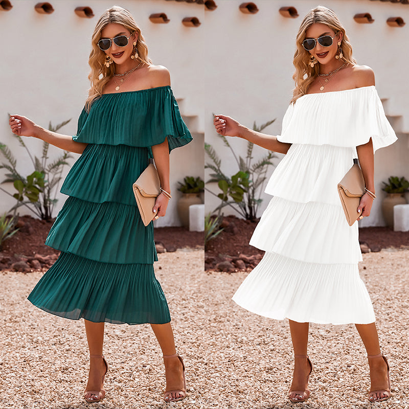 Off Shoulder Cake Dress