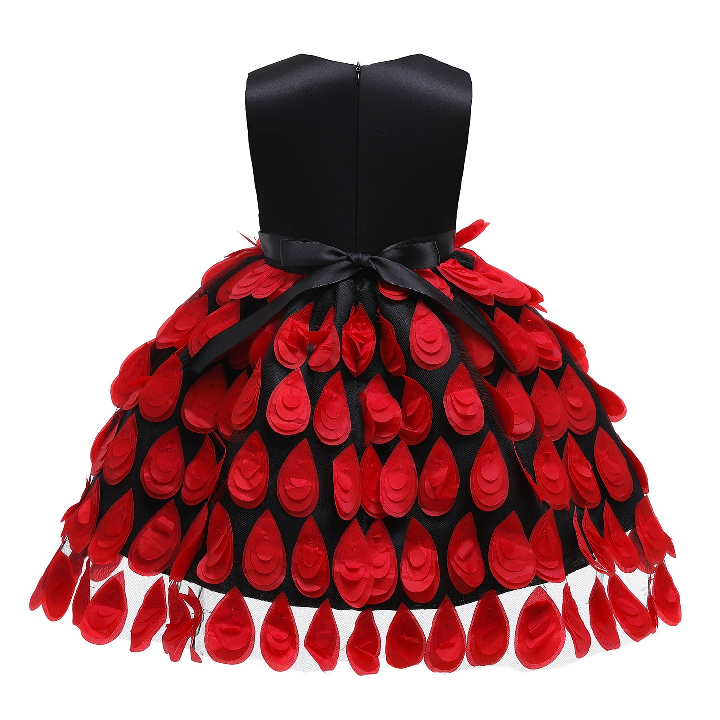 Satin dress with tear drops