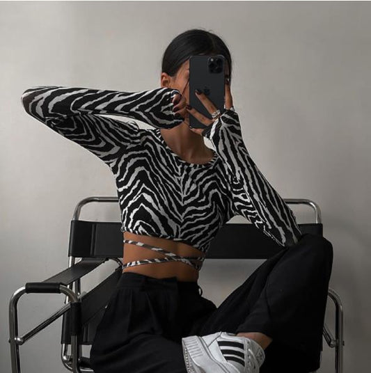 Navel Lace Up Top