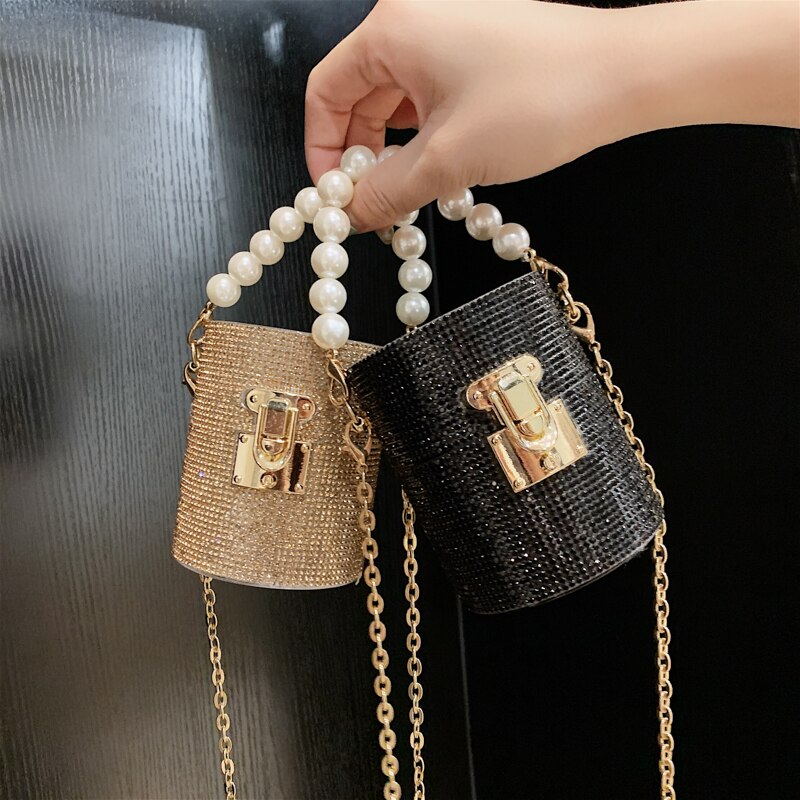 Pearl rhinestone bag