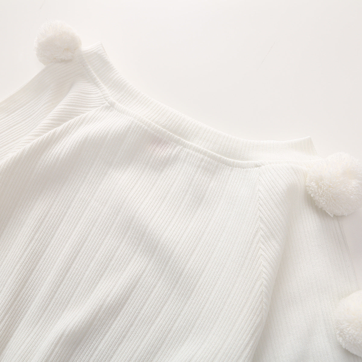 Girls' PomPom Sweater with Skirt Set