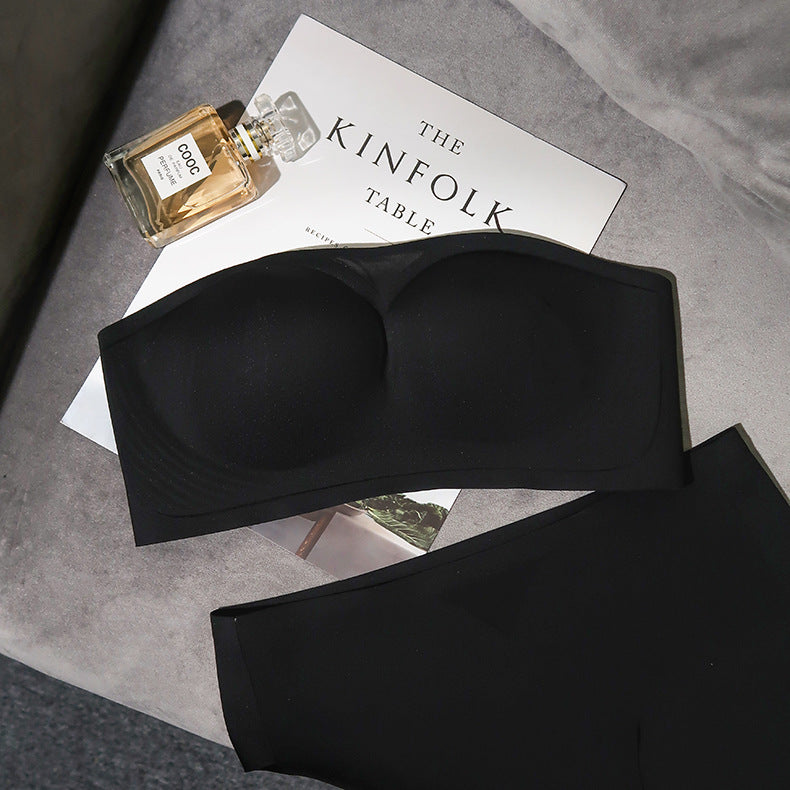 Strapless underwear women's small chest gathered non-slip tube top invisible bra no steel ring chest stickers thin seamless wrap chest