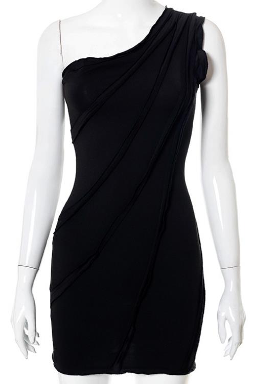 Trendy Raw Edge Mini Dress