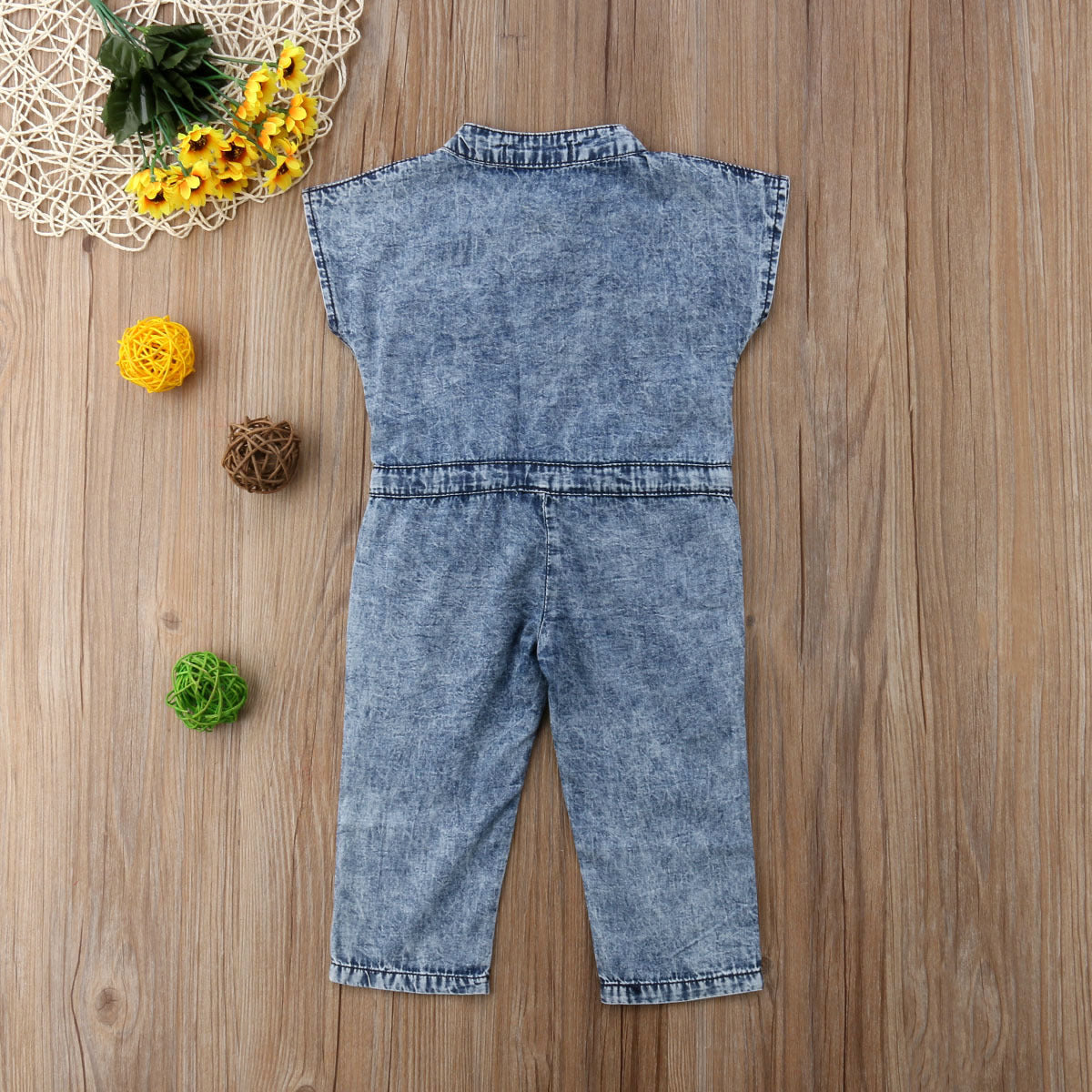 Girl's Denim Jumpsuit