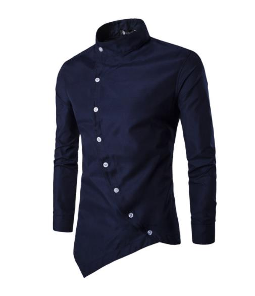 Men's Asymmetric Button Front Shirt