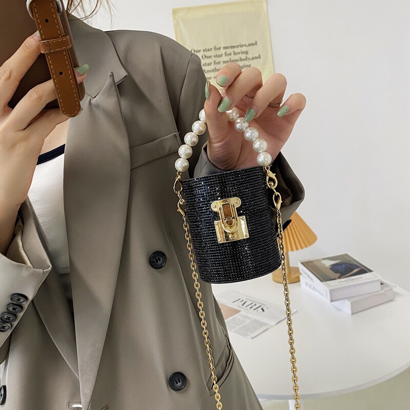 Pearl rhinestone bag