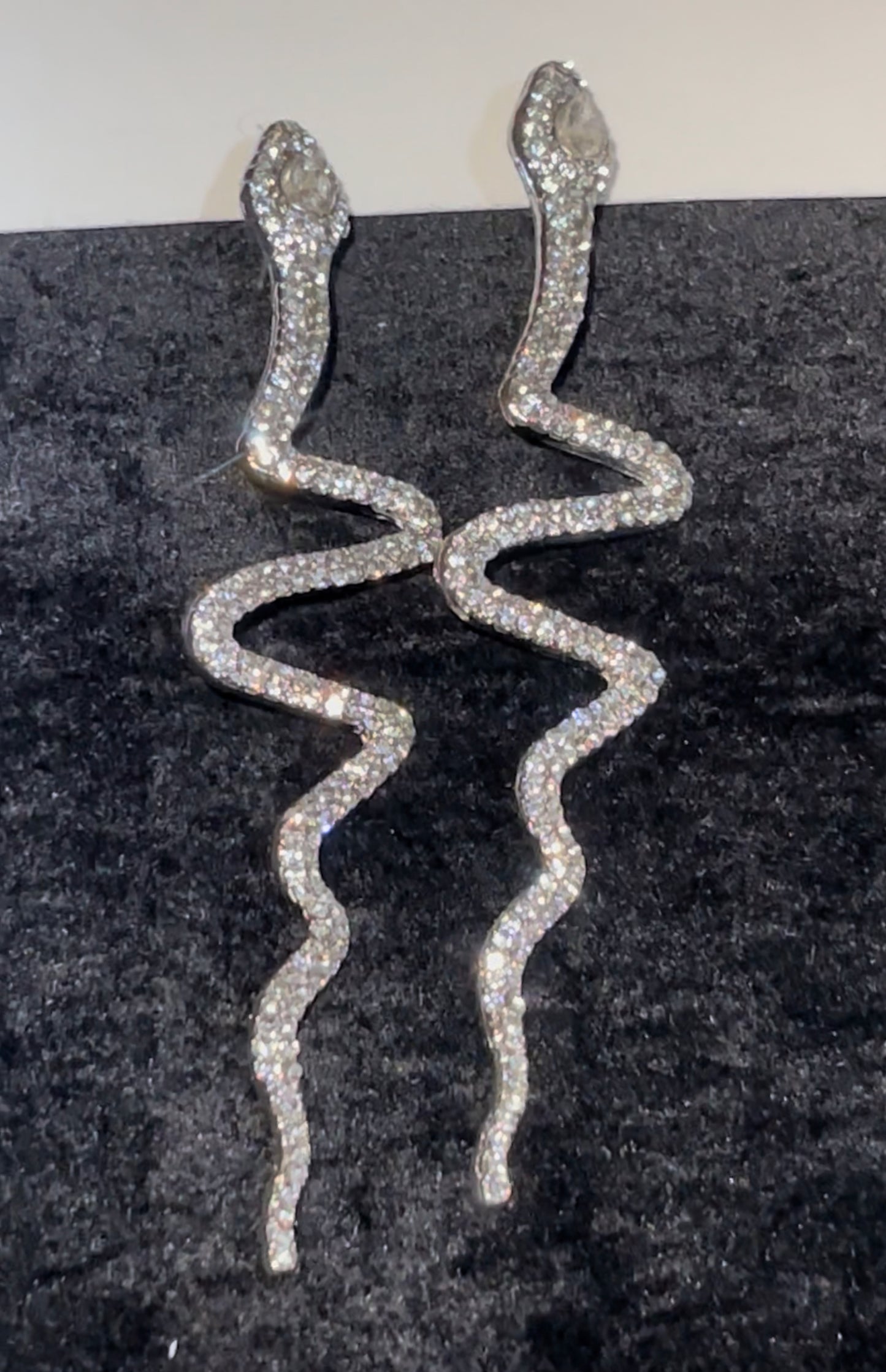 Iced Snake Earrings