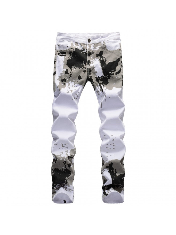Splattered White Jeans